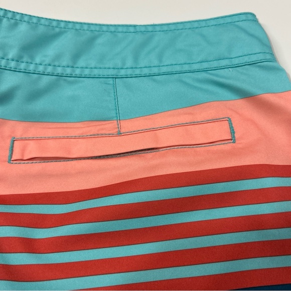 Nautica Bathing Suit Shorts Swim Trunks Men’s 36 Teal Blue Drawstring Pockets - Picture 8 of 14